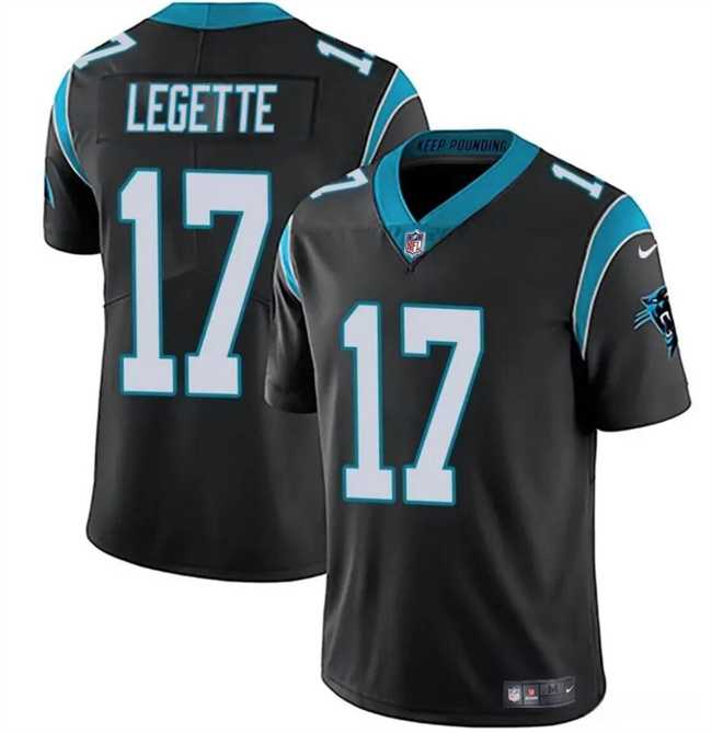 Youth Carolina Panthers #17 Xavier Legette Black 2024 Draft Vapor Limited Stitched Jersey Dzhi